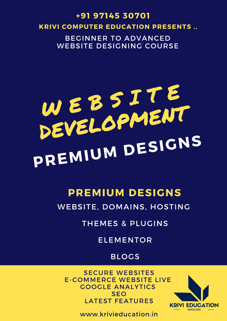 WEBSITE DEVELOPMENT COURSE